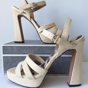 Sam Edelman"Taryn" Snake Pattern Platform Sandals